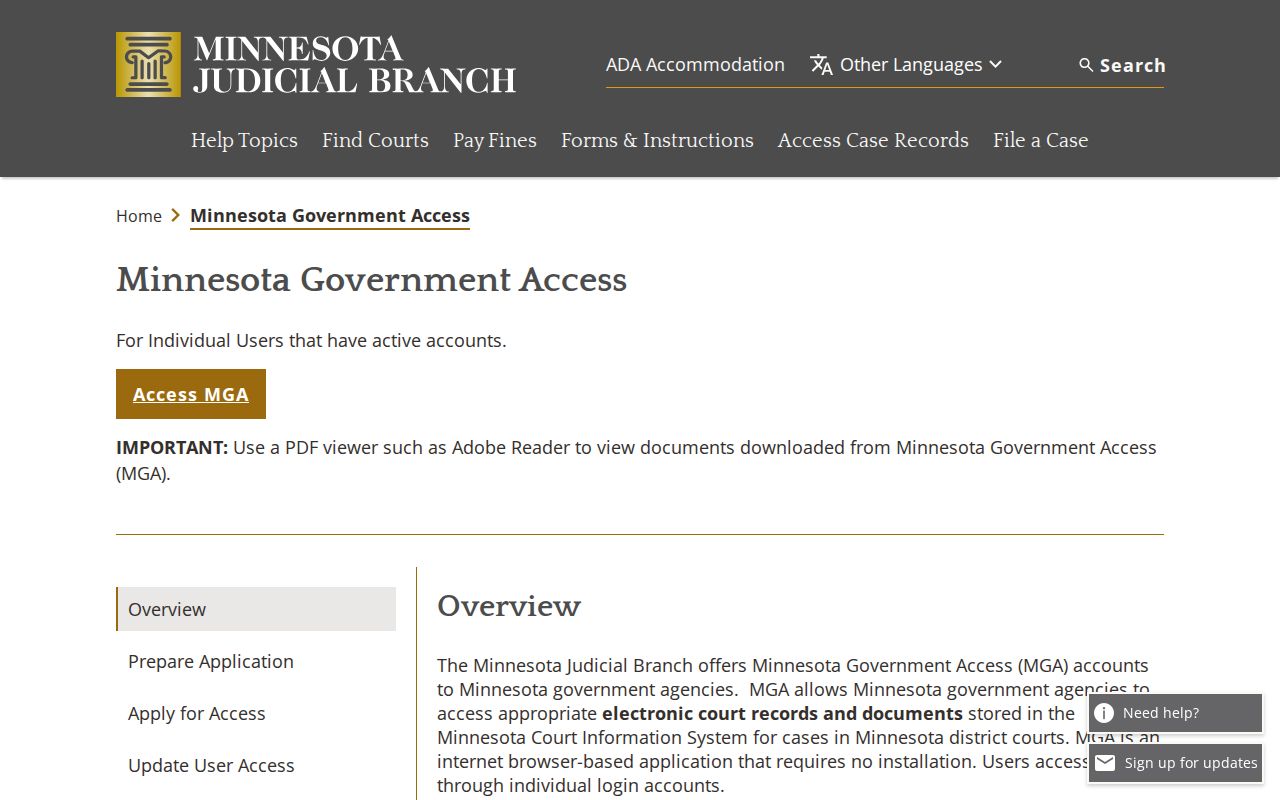 Minnesota court FAQ page explaining warrant indicators for Stearns County warrant records