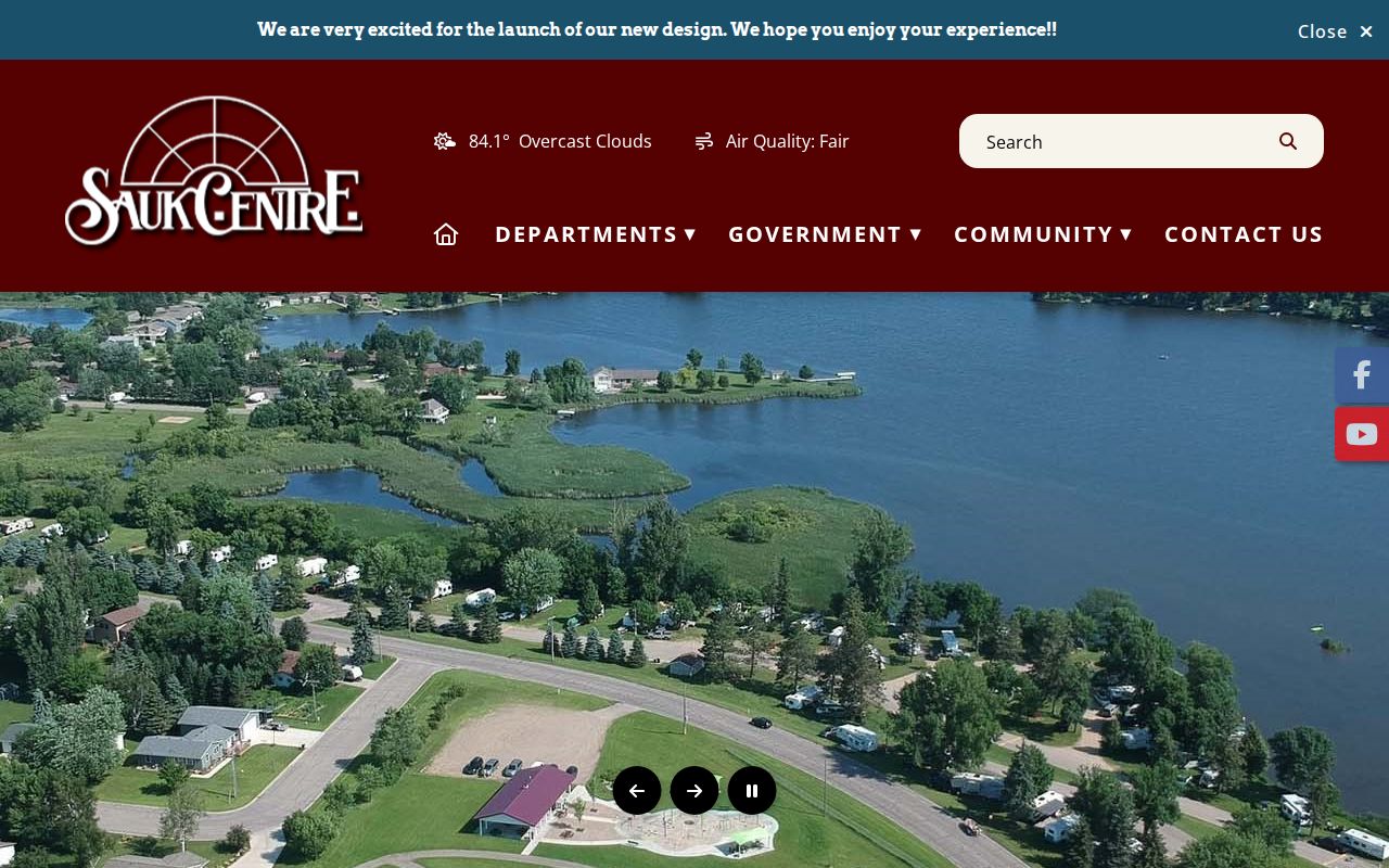 Sauk Centre city site linking the Stearns County jail roster and police records request